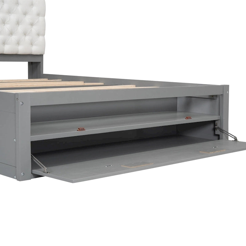 Tweepersoonsbed met Opbergend Hoofdeinde, Schoenrek en 4 Lades