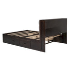Tweepersoonsbed met Opbergend Hoofdeinde, Schoenrek en 4 Lades