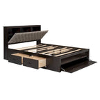 Tweepersoonsbed met Opbergend Hoofdeinde, Schoenrek en 4 Lades