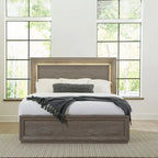 Kingsize Panelbed met LED-hoofdbord - Greystone Afwerking