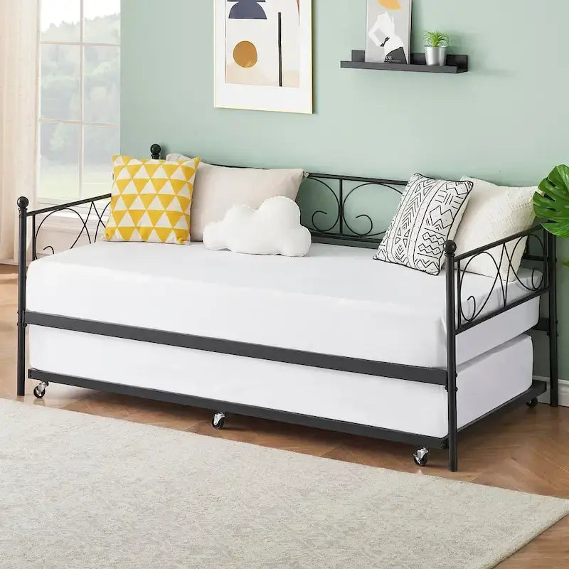 Tweepersoons Divanbed met Uitschuifbaar Bedframe