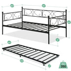 Tweepersoons Divanbed met Uitschuifbaar Bedframe