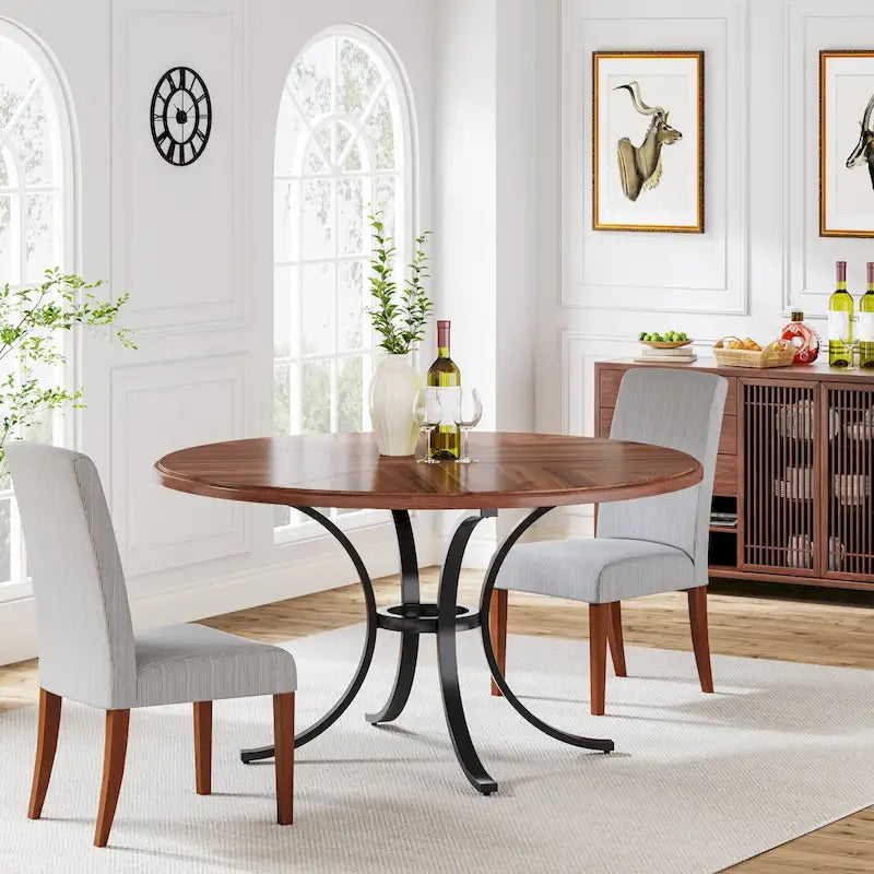 Ronde eettafel van 47 inch, geschikt voor 4–6 personen