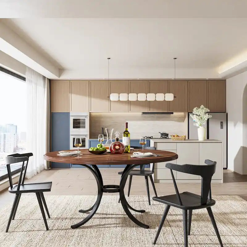 Ronde eettafel van 47 inch, geschikt voor 4–6 personen
