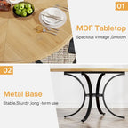 Ronde eettafel van 47 inch, geschikt voor 4–6 personen