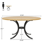 Ronde eettafel van 47 inch, geschikt voor 4–6 personen
