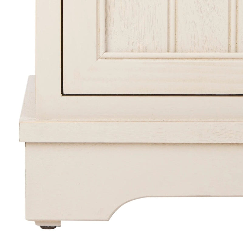 Zwart opbergkastje met rieten manden (verouderde look) - 40,6B x 30,5D x 88,9H cm