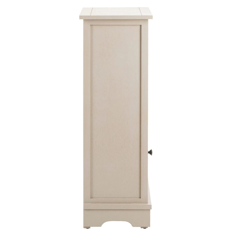 Zwart opbergkastje met rieten manden (verouderde look) - 40,6B x 30,5D x 88,9H cm