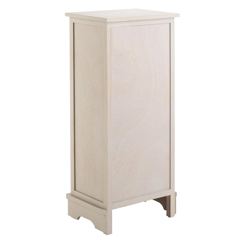 Zwart opbergkastje met rieten manden (verouderde look) - 40,6B x 30,5D x 88,9H cm