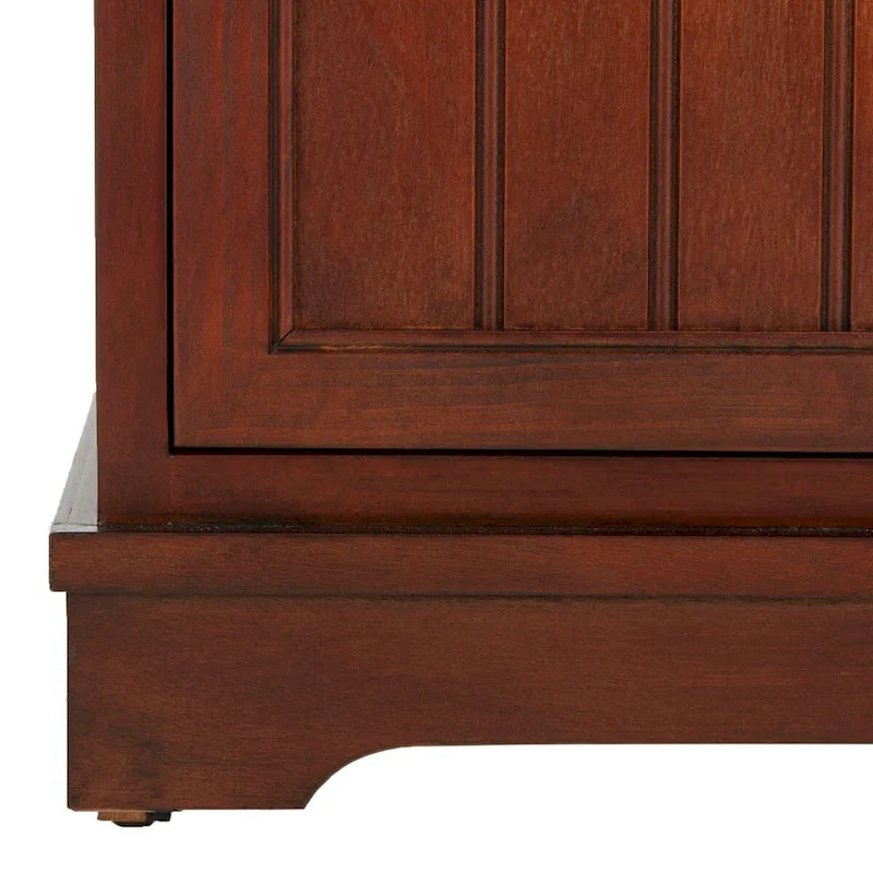 Zwart opbergkastje met rieten manden (verouderde look) - 40,6B x 30,5D x 88,9H cm