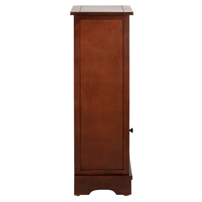 Zwart opbergkastje met rieten manden (verouderde look) - 40,6B x 30,5D x 88,9H cm
