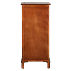 Zwart opbergkastje met rieten manden (verouderde look) - 40,6B x 30,5D x 88,9H cm