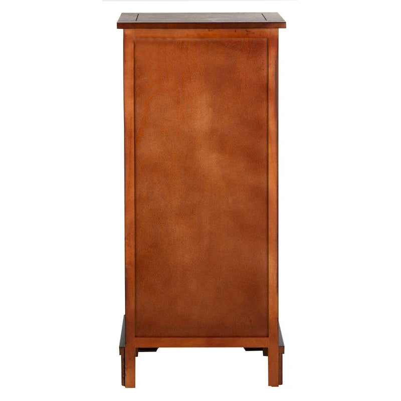 Zwart opbergkastje met rieten manden (verouderde look) - 40,6B x 30,5D x 88,9H cm