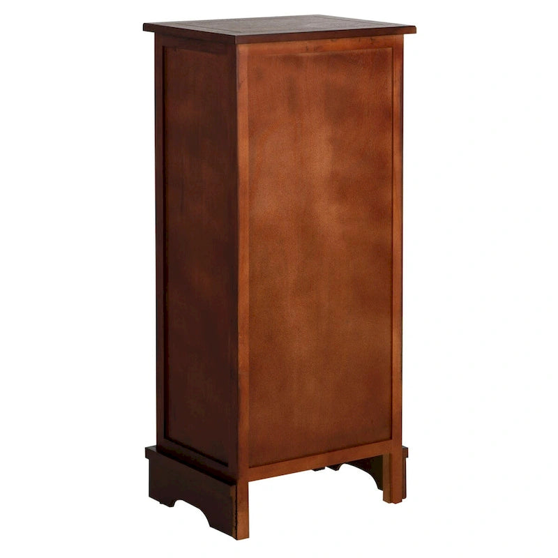 Zwart opbergkastje met rieten manden (verouderde look) - 40,6B x 30,5D x 88,9H cm