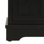 Zwart opbergkastje met rieten manden (verouderde look) - 40,6B x 30,5D x 88,9H cm