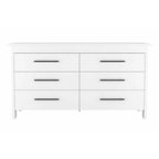 6-Laden Rechthoekige Commode – Licht Eiken en Wit