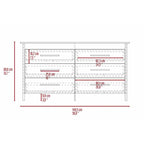6-Laden Rechthoekige Commode – Licht Eiken en Wit