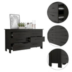 6-Laden Rechthoekige Commode – Licht Eiken en Wit