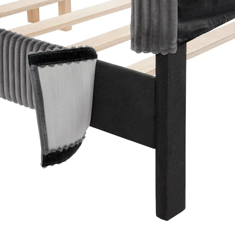 Queensize Corduroy Bedovertrek – Alleen Hoofdeinde & Frame Overtrek