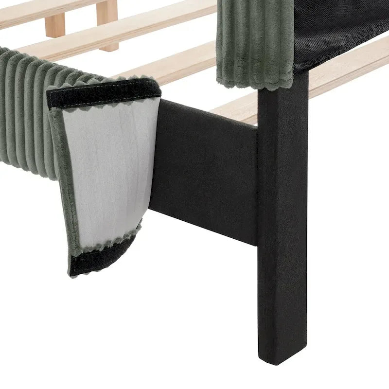 Queensize Corduroy Bedovertrek – Alleen Hoofdeinde & Frame Overtrek