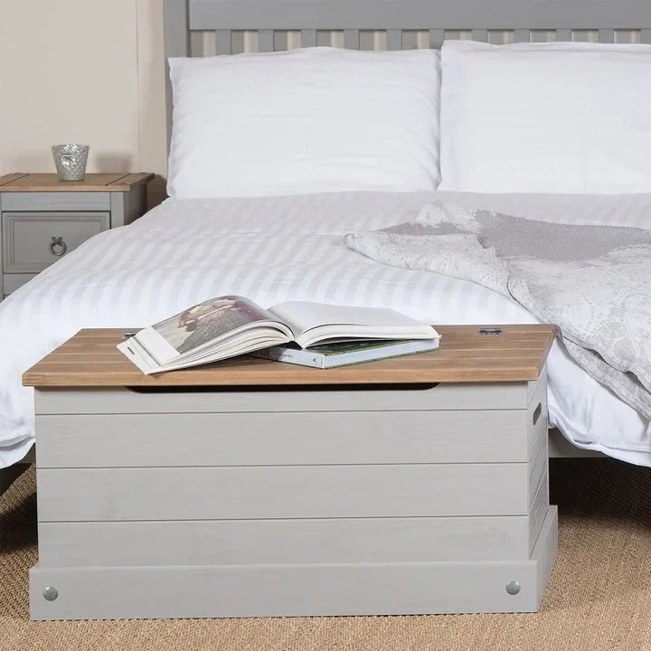 Houten Opbergkist Poef