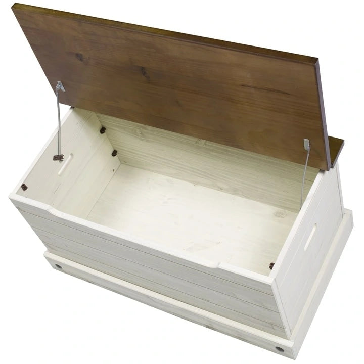 Houten Opbergkist Poef