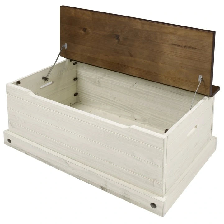 Houten Opbergkist Poef
