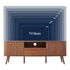 70 inch gebogen tv-meubel met lade en opbergdeuren