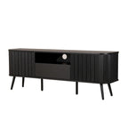 70 inch gebogen tv-meubel met lade en opbergdeuren