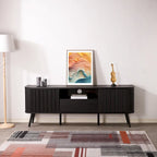 70 inch gebogen tv-meubel met lade en opbergdeuren