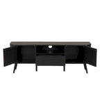 70 inch gebogen tv-meubel met lade en opbergdeuren