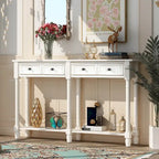 Wandtafel met twee lades en onderste plank