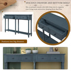 Wandtafel met twee lades en onderste plank