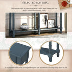 Wandtafel met twee lades en onderste plank