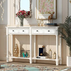 Wandtafel met twee lades en onderste plank