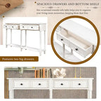 Wandtafel met twee lades en onderste plank
