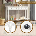 Wandtafel met twee lades en onderste plank