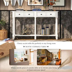 Wandtafel met twee lades en onderste plank