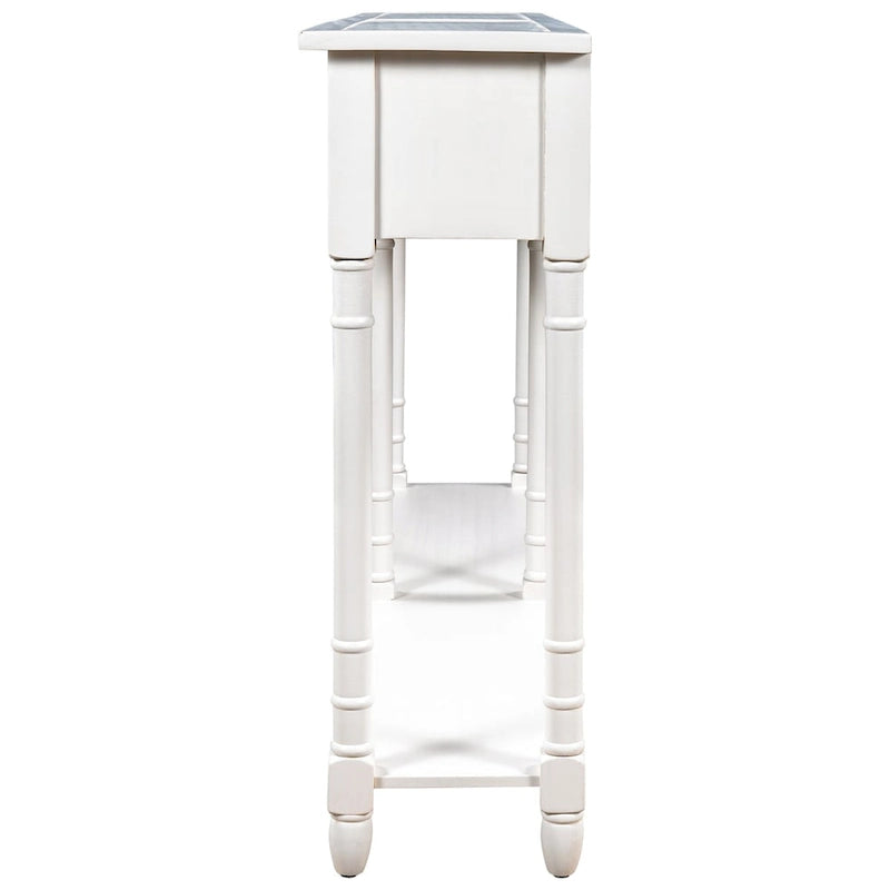 Wandtafel met twee lades en onderste plank