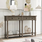 Wandtafel met twee lades en onderste plank