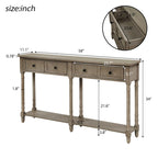 Wandtafel met twee lades en onderste plank