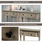 Wandtafel met twee lades en onderste plank