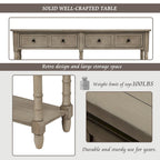 Wandtafel met twee lades en onderste plank