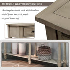 Wandtafel met twee lades en onderste plank