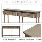 Wandtafel met twee lades en onderste plank