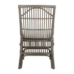 Rotan Eetkamerstoelen met Lattenrug en Kussens, Set van Twee