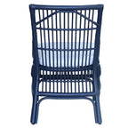 Rotan Eetkamerstoelen met Lattenrug en Kussens, Set van Twee