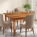 39,4" vierkante eettafel met massief houten poten, geschikt voor 2-4 personen