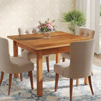 39,4" vierkante eettafel met massief houten poten, geschikt voor 2-4 personen