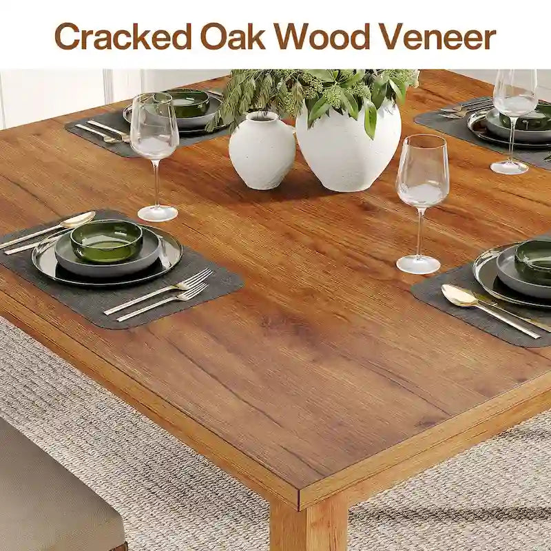 39,4" vierkante eettafel met massief houten poten, geschikt voor 2-4 personen